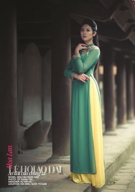 
Thiết kế áo dài mang chủ đề Hoa Lan của NTK Vũ Việt Hà
