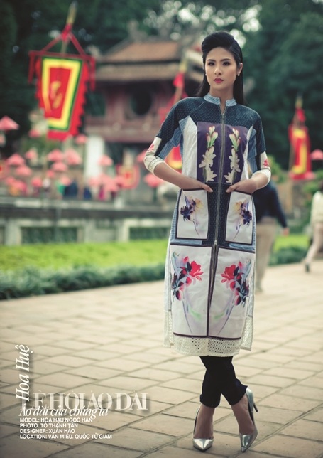 
Thiết kế áo dài mang chủ đề Hoa Huệ của NTK Xuân Hảo
