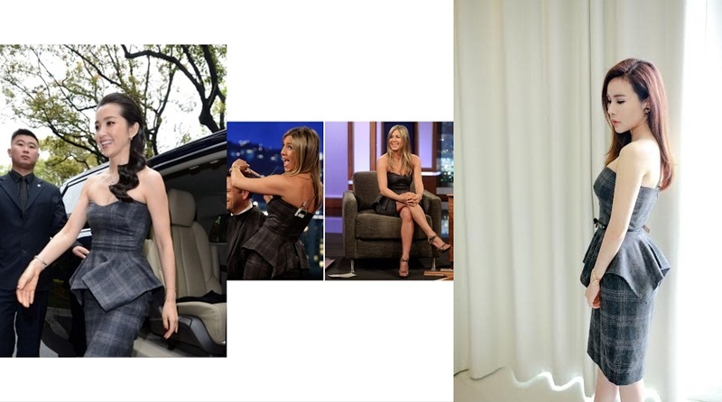Fashionnista Việt liên tục đụng hàng hiệu loạt sao quốc tế đình đám - 12 Cuộc đối mặt giữa cô cùng hai người đẹp Jenifer Aniston và Lý Băng Băng thật sự đẹp mắt và ấn tượng trong thiết kế của thương hiệu Gucci.
