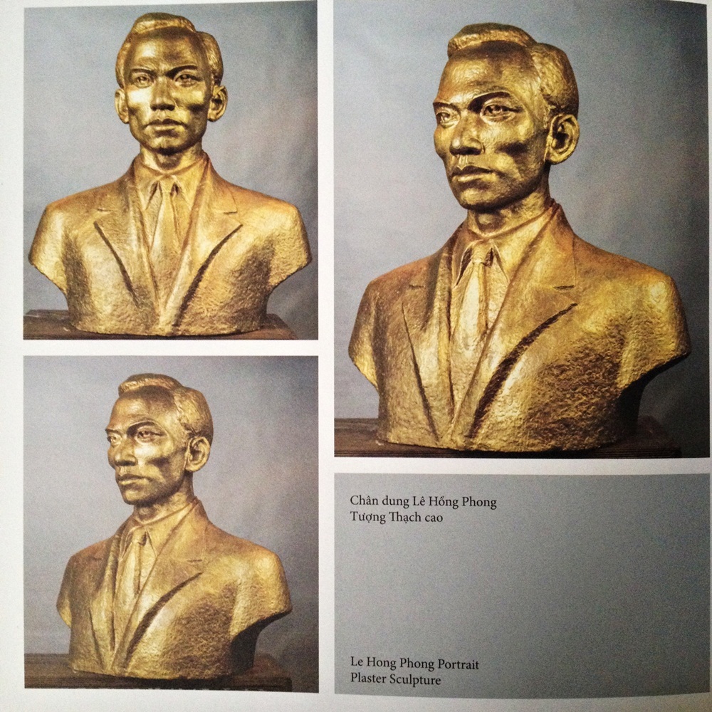 Chân dung Lê Hồng Phong - một trong số các tác phẩm của nhà điêu khắc Hoàng Uyên.