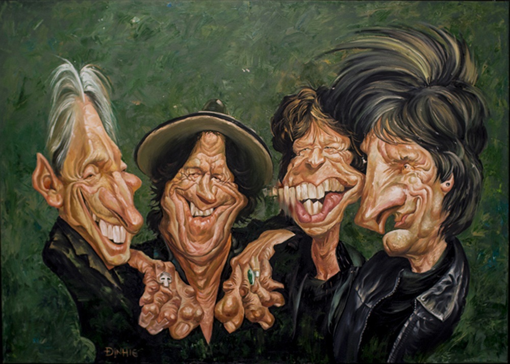 Nghệ sĩ Việt thích thú với tranh hí họa về chính mình - 16 Ban nhạc Rolling Stones.