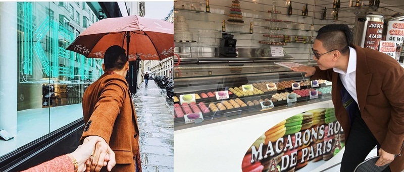 Kỳ Duyên công khai tựa vai, nắm tay bạn trai trong ngày mưa Paris - 4 Đặc biệt, trang phục và vóc dáng của chàng trai mà Hoa hậu sánh bước cùng y chang trang phục Công Sơn mặc trong ngày mưa ở Pháp.
