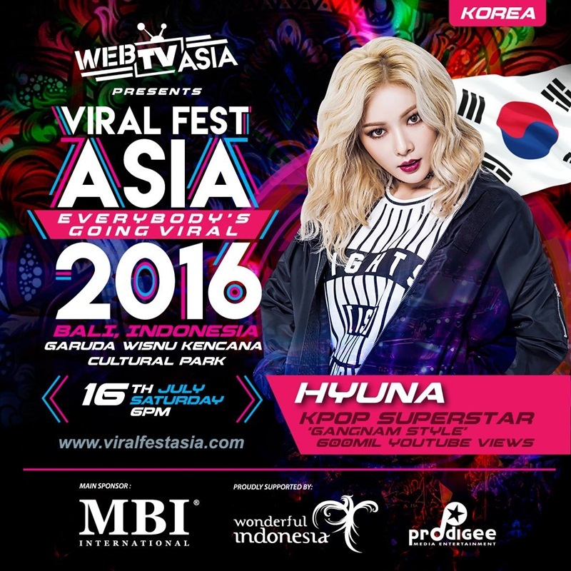 Chi Pu diễn chung với HyunA, được đài radio hàng đầu Indonesia phỏng vấn - 10 Viral Fest Asia 2016 có sự tham dự của hàng trăm nghệ sĩ châu Á, trong đó có biểu tượng gợi cảm Hàn Quốc - HyunA, MC Mong, hai ngôi sao hàng đầu Malaysia Namewee và Joyce Chu, ca sĩ Thái Lan Jannine Weigel, nhóm nhạc Đài Loan Lollipop F...