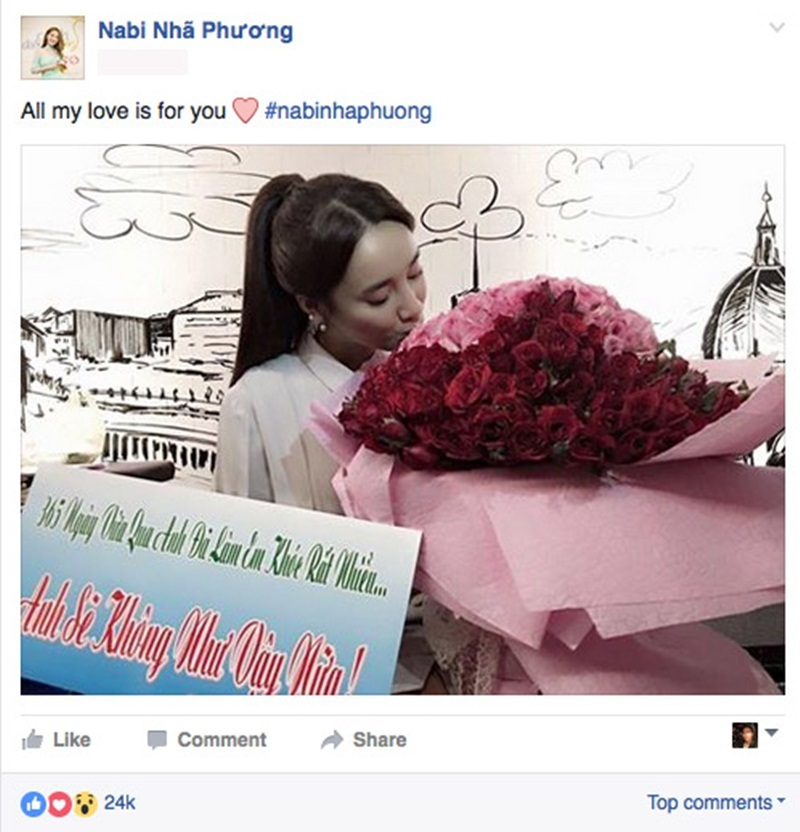 Nhã Phương né câu hỏi về tin đồn Trường Giang cầu hôn - 1 Nhã Phương bất ngờ đăng dòng trạng thái đầy tình tứ.