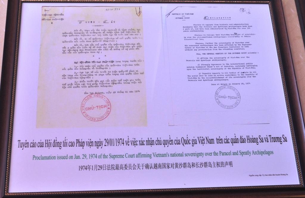 “Hoàng Sa, Trường Sa của Việt Nam - Những bằng chứng lịch sử và pháp lý” - 4 Tuyên cáo của Hội đồng tối cao Pháp viện ngày 29/01/1974 về việc xác nhận chủ quyền Quốc gia Việt Nam trên các quần đảo Hoàng Sa và Trường Sa