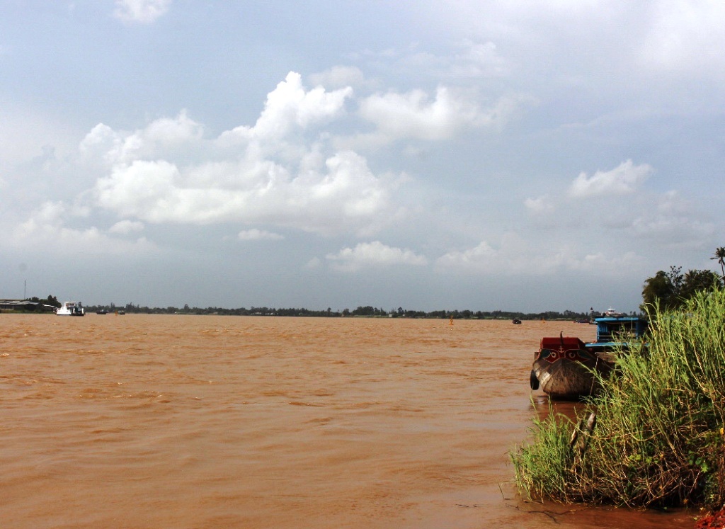 Đoạn sông nơi chiếc sà lan của anh Trung bị chìm