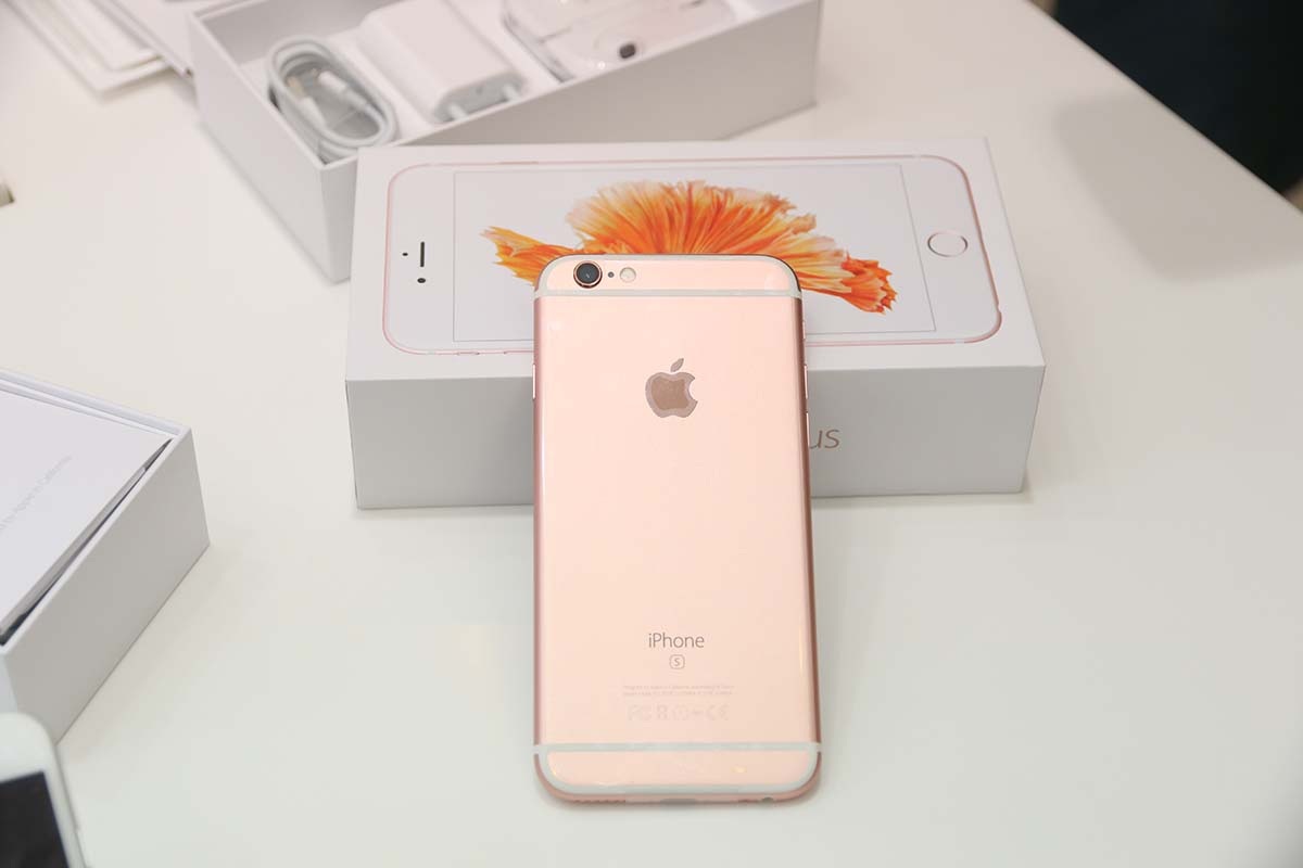 Hộp đựng iPhone 6S Plus màu vàng hồng 