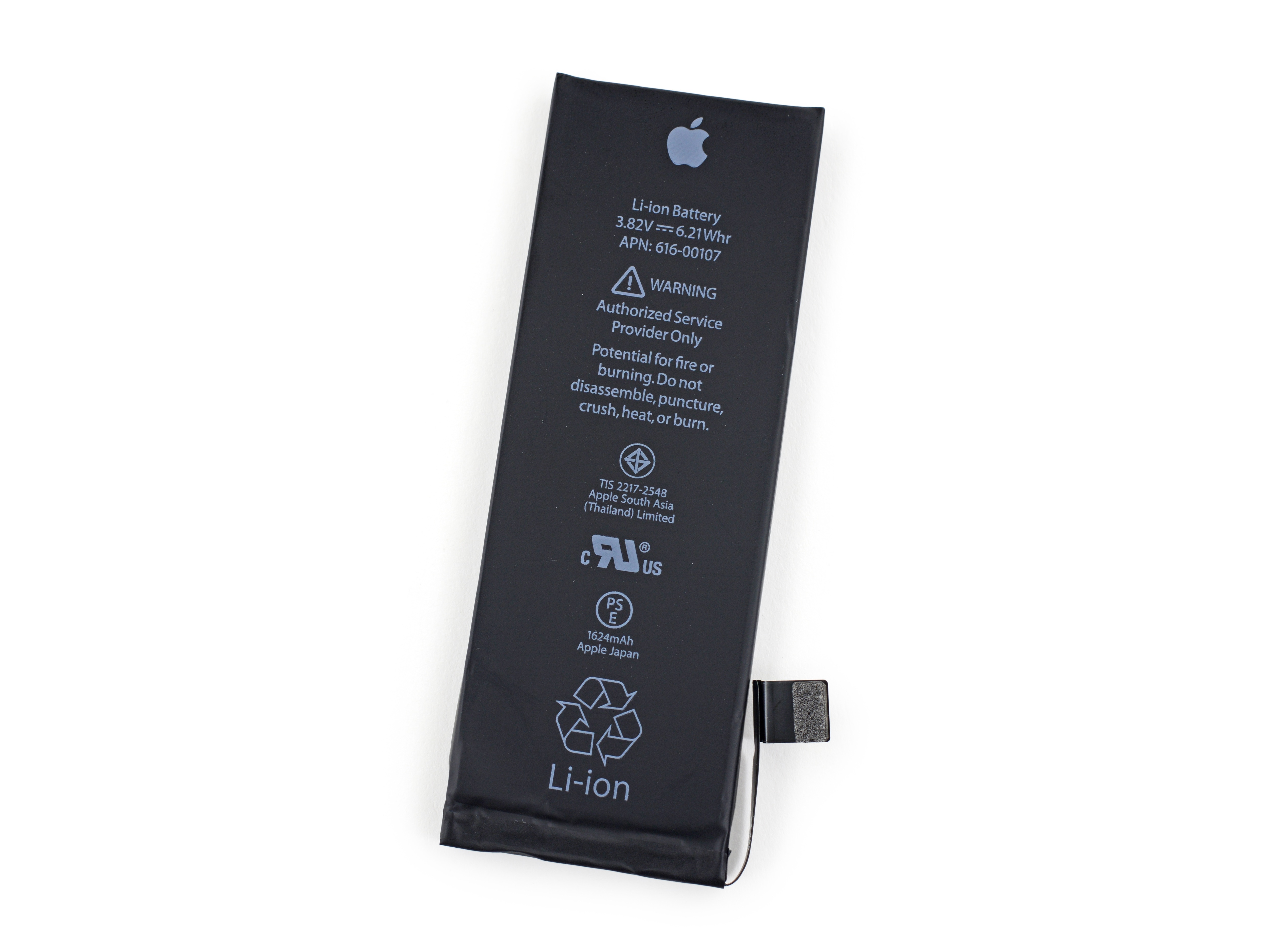 "Mổ xẻ" khám phá bên trong iPhone SE - 8 Pin trên iPhone SE có dung lượng 1.624 mAh cao hơn so với iPhone 5S chỉ 1.560 mAh. Tuy nhiên, cổng kết nối khác nhau nên việc thay thế qua lại không được