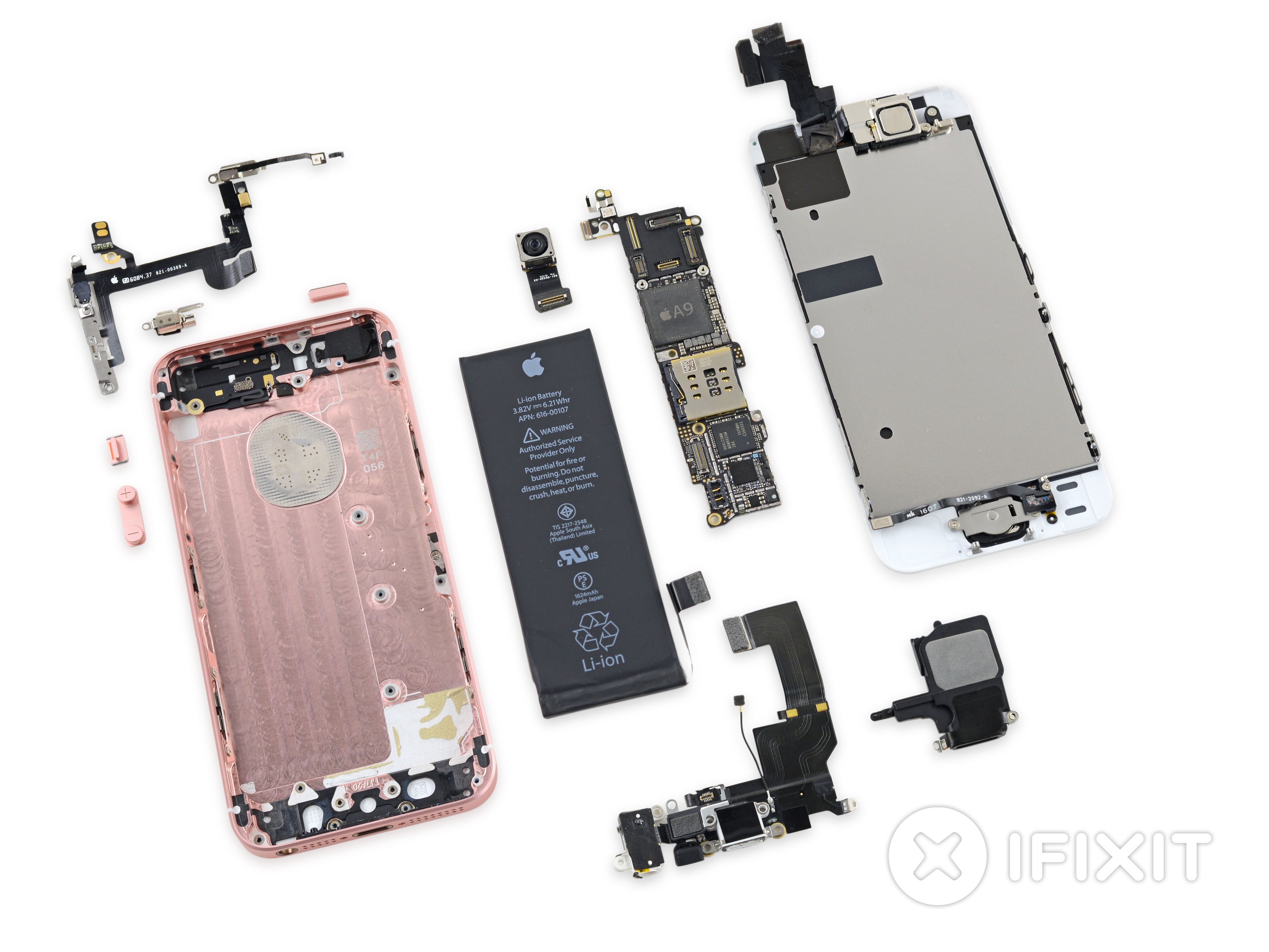 "Mổ xẻ" khám phá bên trong iPhone SE - 17 Toàn bộ linh kiện iPhone SE