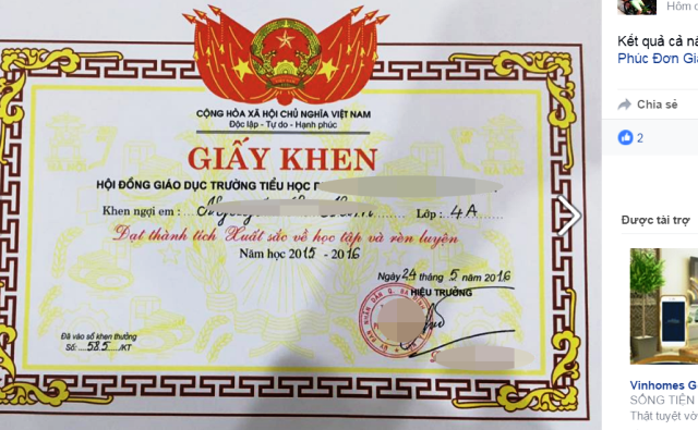 Tờ giấy khen ngày càng giảm giá trị nhưng vẫn trút áp lực hết sức nặng nề lên đầu con trẻ