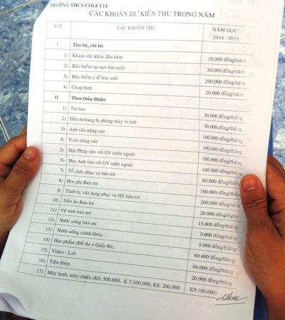 Nỗi lo trường học xa hoa - 2 Nhiều trường học có những khoản thu vô lý không chỉ làm phụ huynh thêm gánh nặng khi con đi học mà còn làm xã hội mất niềm tin.