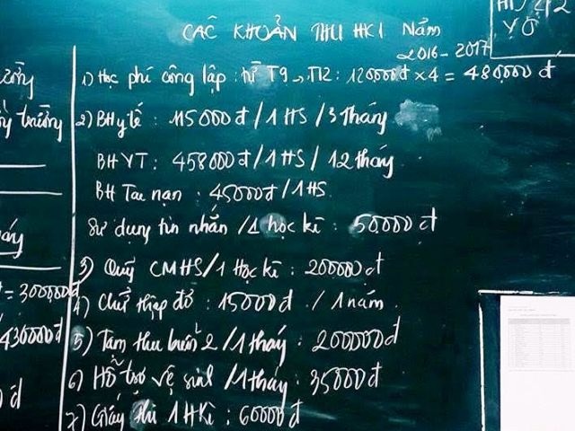Nhà trường điều chỉnh các khoản thu sau khi phụ huynh “kêu trời” - 1 Một số khoản thu của Trường THPT Thủ Thiêm, TPHCM bị học trò và phụ huynh phản ứng