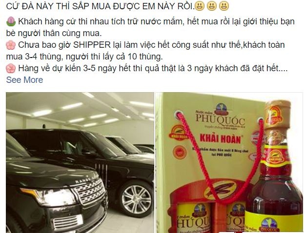 Chia sẻ vui của một người kinh doanh nước mắm trên mạng xã hội