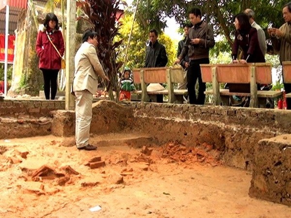 Mở rộng khai quật Hành cung Lỗ Giang và Hoàng thành Thăng Long - 1 Điểm khai quật Hành cung Lỗ Giang ở Thái Bình. Ảnh: TL.