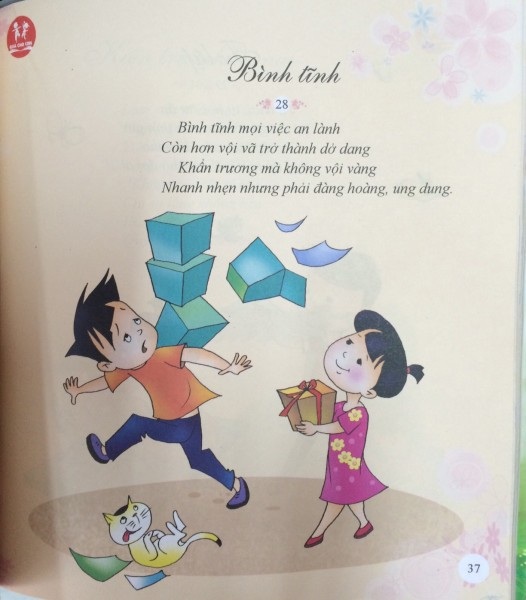 Bà thơ Bình tĩnh dạy con cách sống bình tĩnh trong tập thơ Quà cho con. Ảnh: T.T.