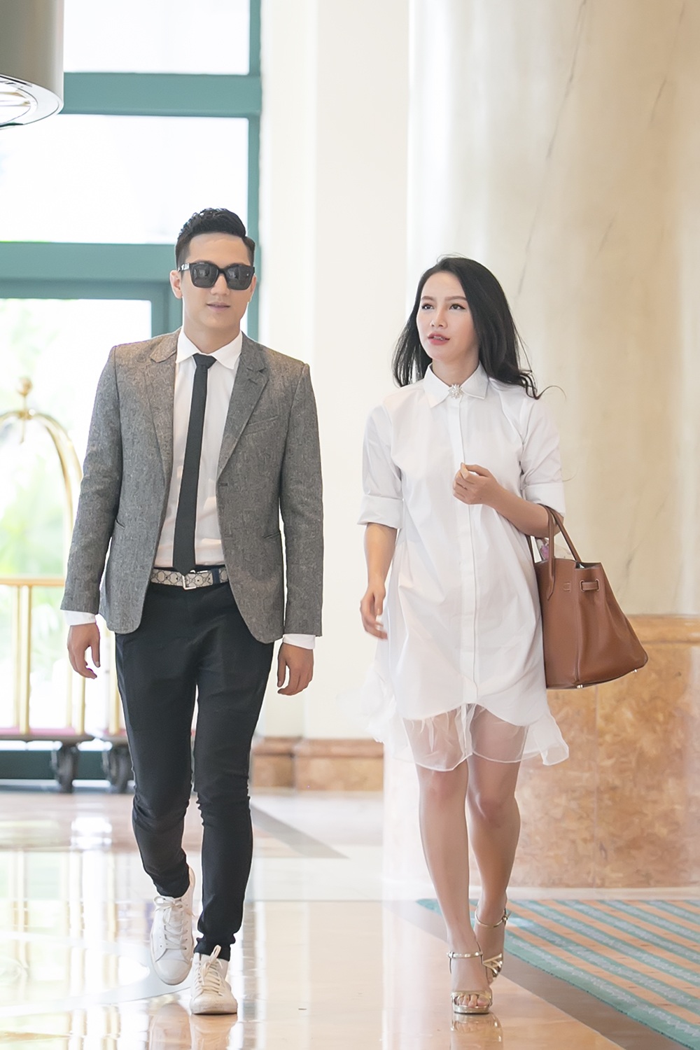 Diễn viên Chí Nhân lần đầu lên tiếng về “nghi án” tình ái với Minh Hà - 1 Chí Nhân và Minh Hà sóng bước cùng nhau đến buổi họp báo ra mắt phim Lựa chọn cuối cùng chiều ngày 1/7. Ảnh: Hải Bá.