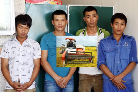 Hội Nông dân tỉnh biểu dương công an tóm gọn nhóm bảo kê tiền gặt lúa của nông dân - 1 4 đối tượng bị Công an huyện Kỳ Anh khởi tố, bắt tạm giam vì dùng vũ lực uy hiếp, buộc nông dân phải nộp tiền cho chúng. Đây là lí do nông dân tại địa phương đang phải chịu mức giá gặt lúa cao ngất ngưởng.