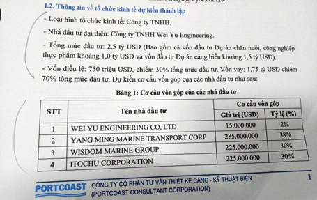 “Ông lớn” muốn đổ 2,5 tỷ USD vào Vũng Áng: “Chủ xị” chỉ góp… 2% vốn! - 2 Wei Yu Engineering dù là nhà đầu tư đại diện, nhưng chỉ đóng vỏn vẹn 2% vốn, tương đương 15 triệu USD.