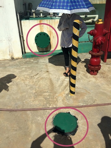 
Buộc Formosa đổ bê tông khóa chặt các điểm đã cắt, bít bằng nắp sắt.
