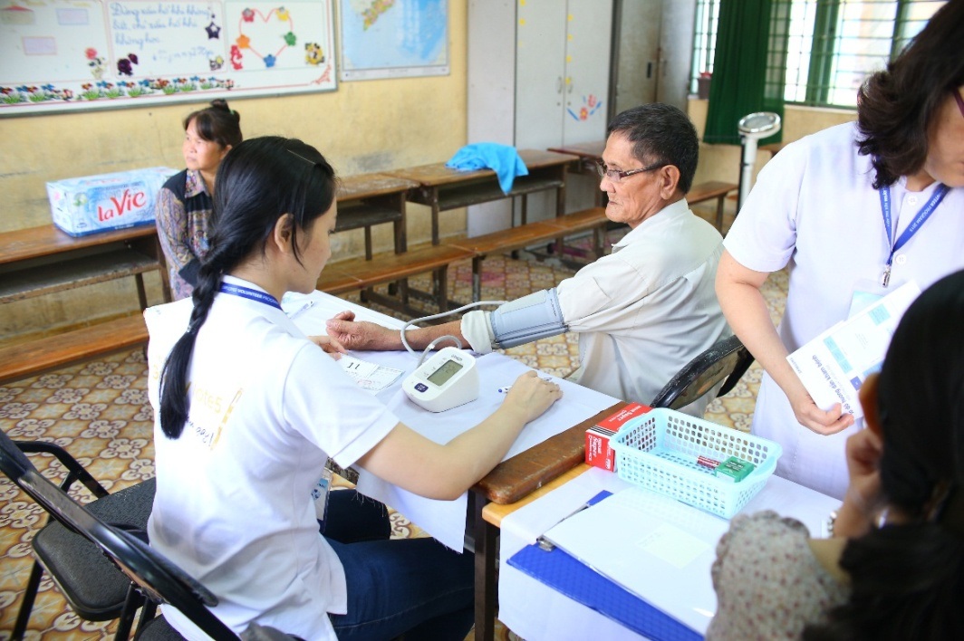 Hoạt động cộng đồng, lan tỏa niềm vui - 4 Các bác sỹ của Trung tâm Y Khoa Medic (Hòa Hảo) đang khám bệnh miễn phí cho người dân.