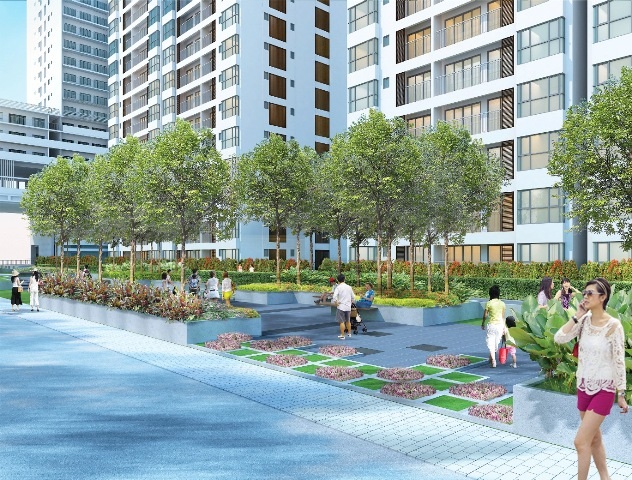 “Sức hút” từ các phố đi bộ ở TPHCM - 6 Đoạn phố đi bộ của Scenic Valley 1 chỉ là không gian xanh mở không có cửa hàng
