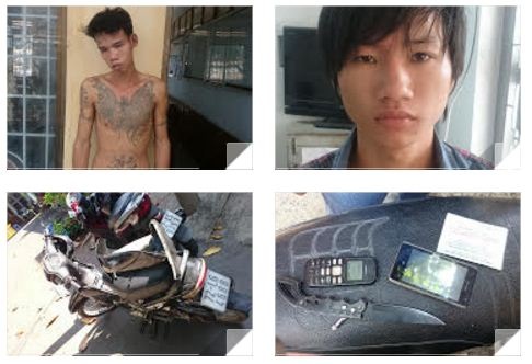 Đối tượng Lập, Hải và các tang vật vụ án