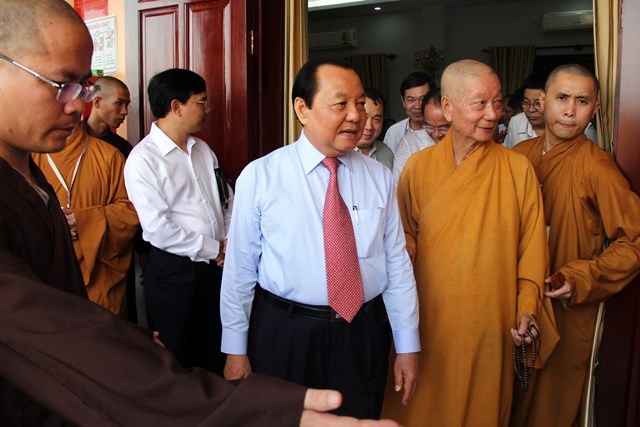 Khánh thành Học viện Phật giáo Việt Nam tại TPHCM - 2 Nguyên Bí thư Thành ủy TPHCM Lê Thanh Hải tham dự lễ khánh thành học viện