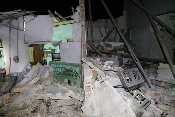 Căn nhà phát sinh vụ nổ đổ sập hoàn toàn