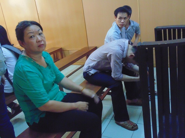 Các bị cáo tại phiên tòa