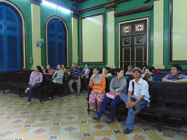 Khu vực dành riêng cho người nhà bị cáo cũng như báo chí tác nghiệp