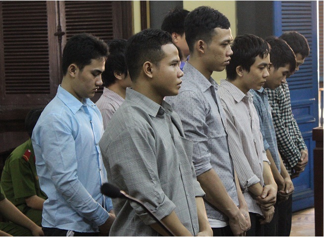 Các bị cáo tại phiên tòa