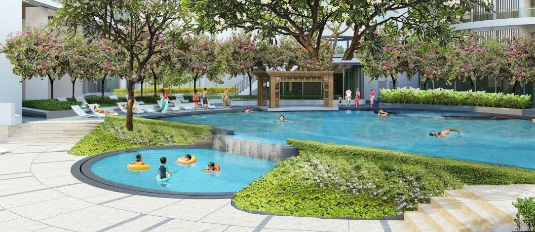 Không gian tiện ích thiết kế trong các khu căn hộ cao cấp luôn tạo sự gần hài hòa với thiên nhiên đối với người ở