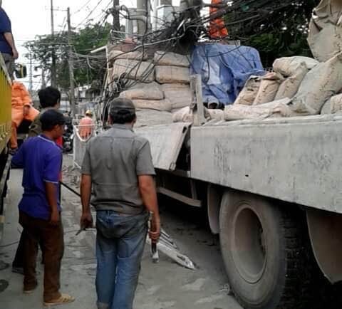 Hiện trường đang được dọn dẹp