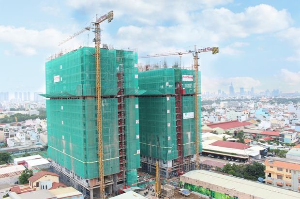 Luxcity được xây dựng tới tầng 18 trong tổng số 19 tầng