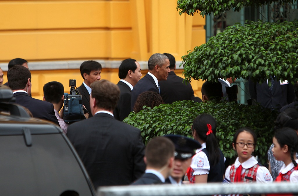 Toàn cảnh lễ đón chính thức Tổng thống Mỹ Obama tại Phủ Chủ tịch - 5