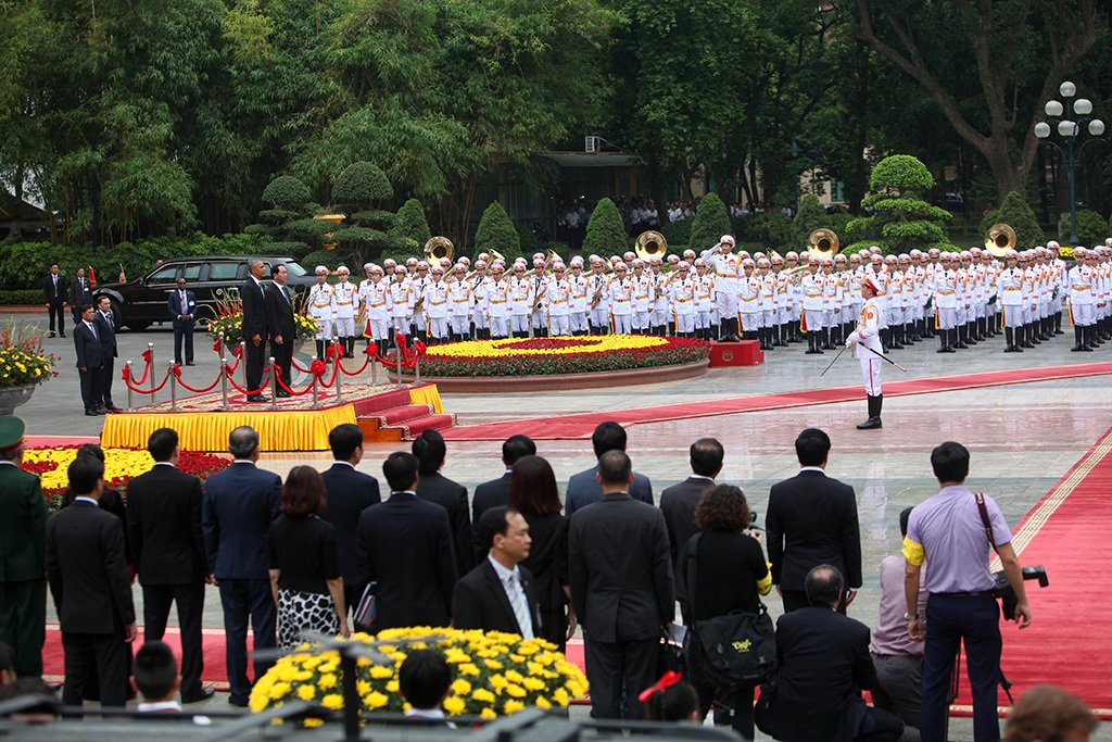 Toàn cảnh lễ đón chính thức Tổng thống Mỹ Obama tại Phủ Chủ tịch - 9