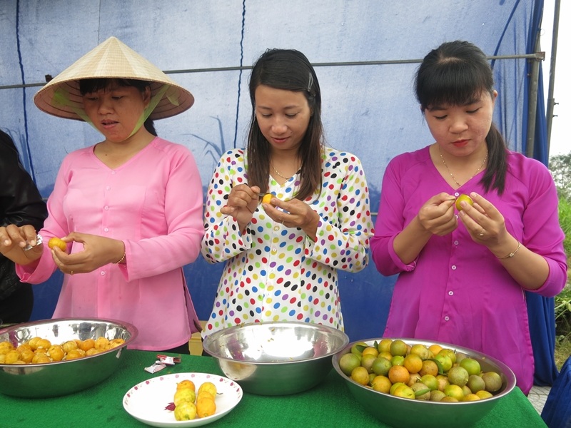 Người dân trổ tài chế biến món Tết truyền thống từ quả quật