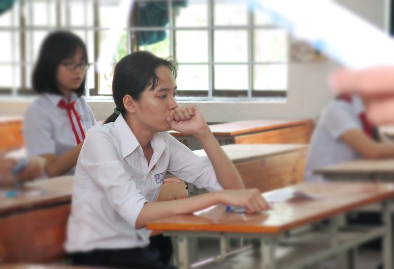 Vào phòng thi rồi vẫn hồi hộp