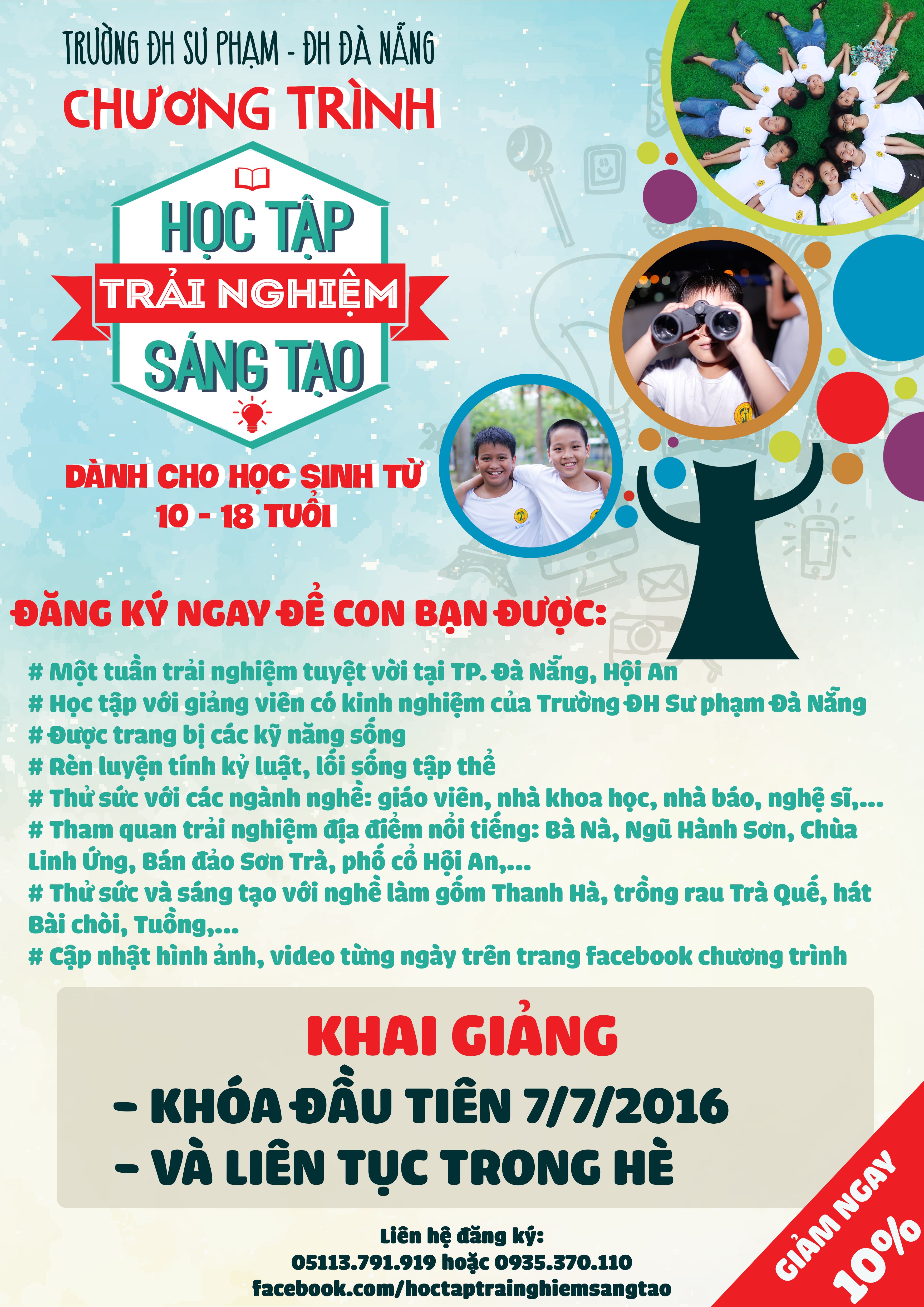 ĐH Sư phạm Đà Nẵng mở khóa học tập - trải nghiệm - sáng tạo - 1 ĐH Sư phạm Đà Nẵng mở khóa học tập - trải nghiệm - sáng tạo - 1