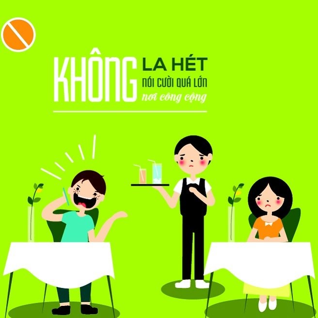 Khách đến nhà mình phải tiếp, nhưng thật nản những người thiếu văn hóa - 12 Không la hét, nói cười quá lớn nơi công cộng