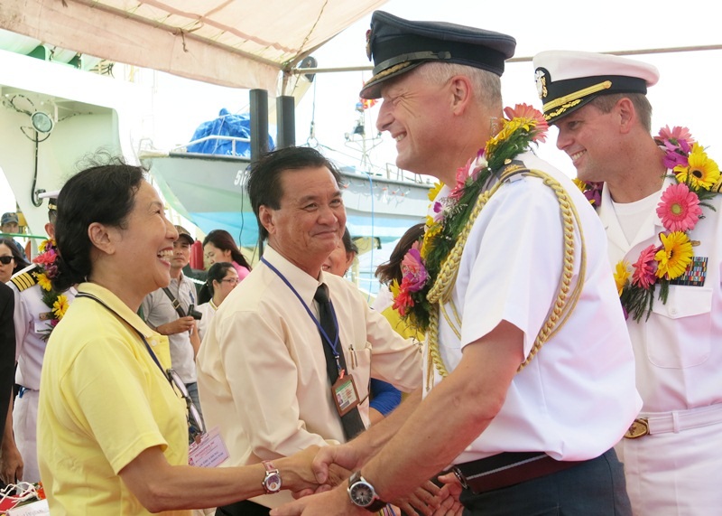 Lễ đón các tàu tham gia PP16 được tổ chức trọng thể ngay cảng Tiên Sa (Đà Nẵng)