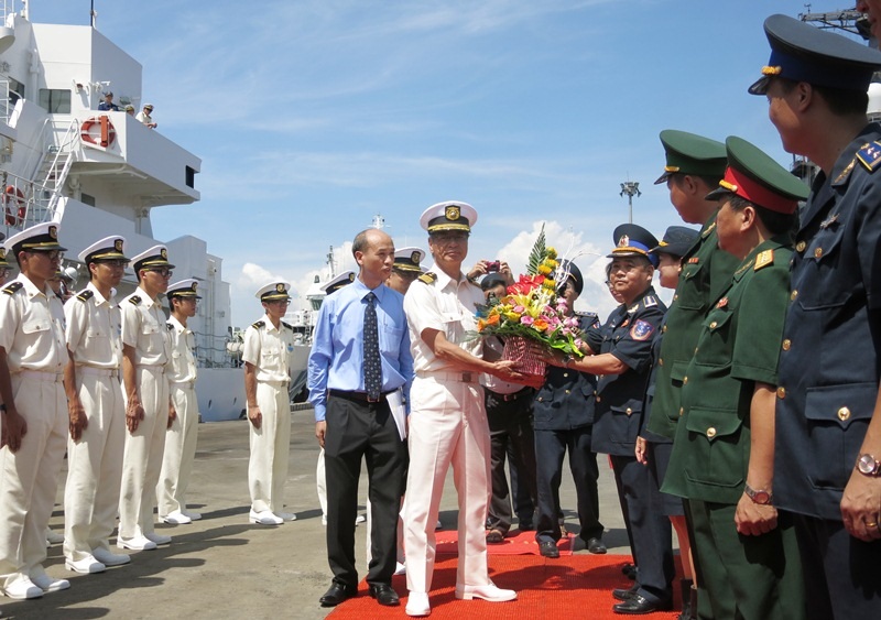 Lễ đón tàu được Đà Nẵng tổ chức trọng thể ngay tại cảng Tiên Sa