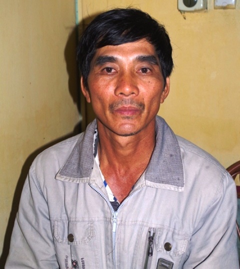 Đối tượng Trịnh Văn Xuân tại cơ quan Công an (Ảnh: Công an Hà Nam)