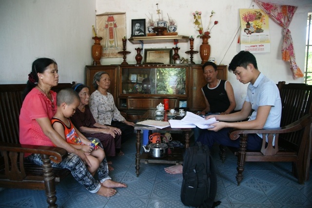 Gia đình liệt sỹ Trần Khắc Khiết trình bày sự việc với PV