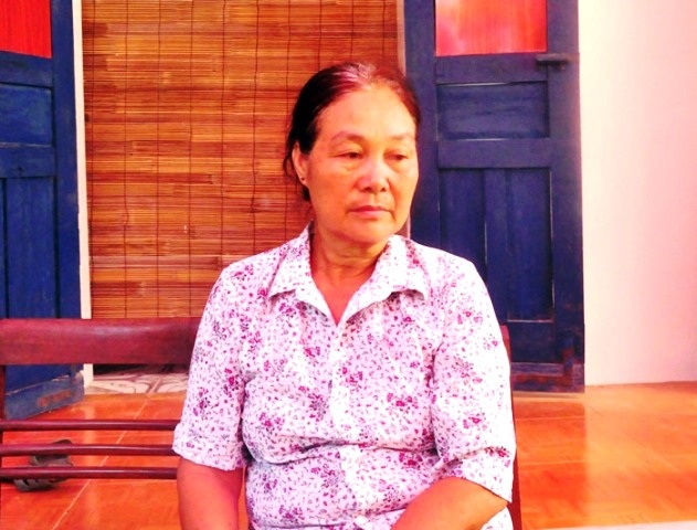 Bà Nguyễn Thị Chuyên (60 tuổi) - cô ruột anh Chính