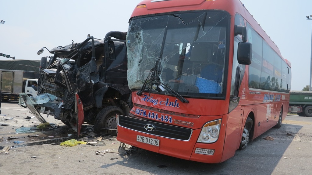 Hiện trường vụ tai nạn.