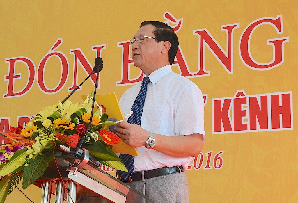 Ông Lê Minh Thông - PCTUBND tỉnh Nghệ An phát biểu tại buổi lễ.