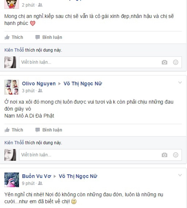 Cô gái kiên cường chống ung thư Võ Thị Ngọc Nữ đã qua đời - 3 Bạn bè của Ngọc Nữ bày tỏ niềm tiếc thương và gửi lời cầu chúc trên trang Facebook của cô