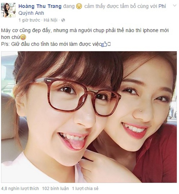 Vụ Quỳnh Anh Shyn bị tố hỗn láo: Bạn diễn "thêm dầu vào lửa" - 2 Bạn diễn Thu Trang trong phim 5S online bênh Quỳnh Anh Shyn bằng cách nhắc lại status gây tranh cãi của cô nàng