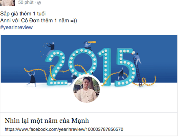 Cuối năm, dân mạng lại rủ nhau chơi ứng dụng "Một năm nhìn lại" - 2 Dân mạng Việt đồng loạt chơi ứng dụng Một năm nhìn lại